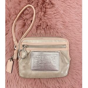 RARE Coach Poppy shimmery wristlet